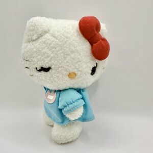 Hello Kitty Sanrio Eikoh 2005 Plush 6" Stuffed Toy Doll Japan VTG Y2K Blue Dress